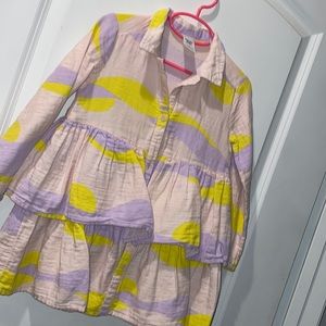 Open Edit dress from Nordstrom. Size 4 girls. Pastel pink with yellow and purple
